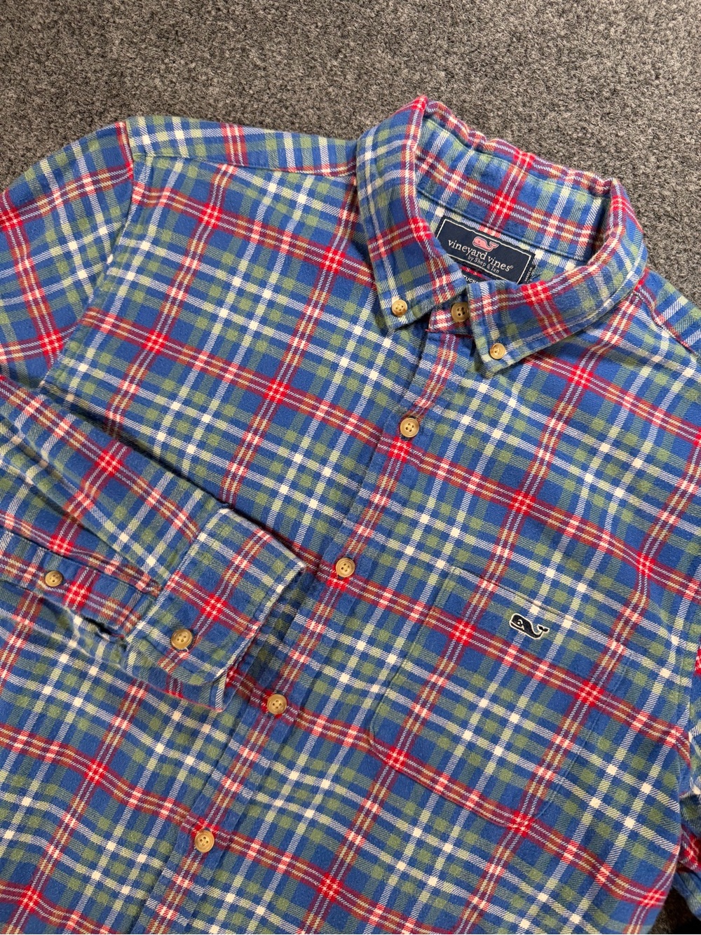 Vineyard Vines Flannel Slim Fit Tucker Plaid Button Down Long Sleeve Mens Medium
